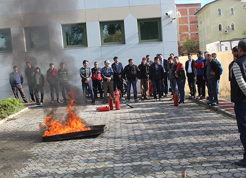 Tire Belediyesinden personele yangın eğitimi