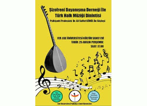 Şizofreniye Dikkat Çekmek Amacıyla Söyleşi Ve Müzik Şöleni Yapılacak
