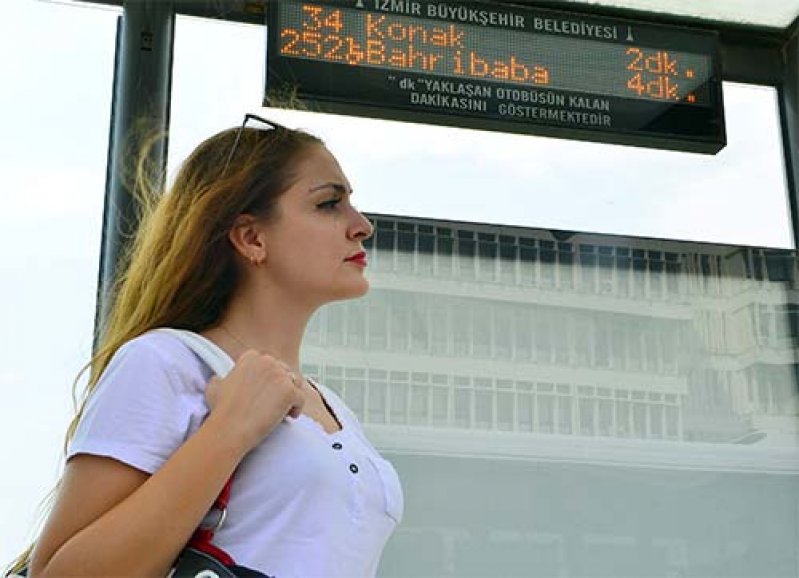 Otobüsüm kaç dakika sonra gelecek?