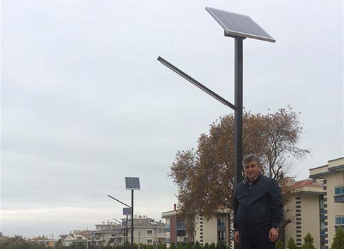 Güzelbahçede güneş enerjisiyle aydınlatma