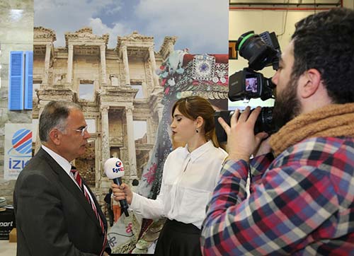 EMITT Fuarında başkanlı karşılama