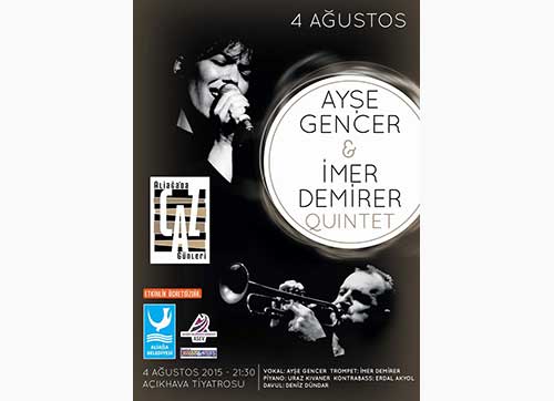  ALİAĞA'DA CAZ GÜNLERİ AYŞE GENCER & İREM DEMİRER KONSERİ İLE BAŞLIYOR