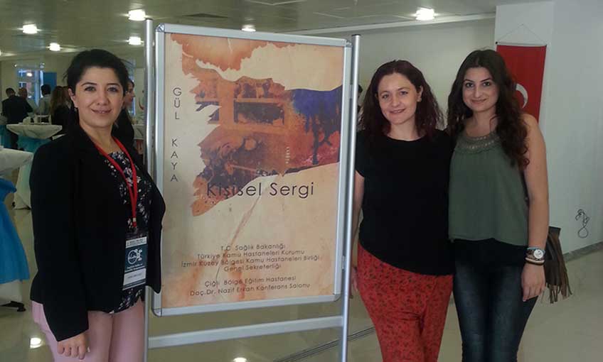  Hastanedeki ilk sergi Gül Kaya’nın...