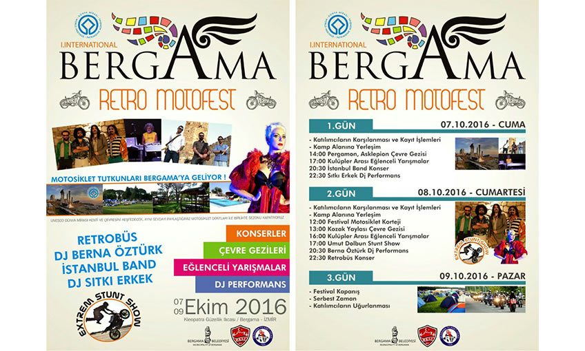 Bergama Retro Motofest cuma günü başlıyor