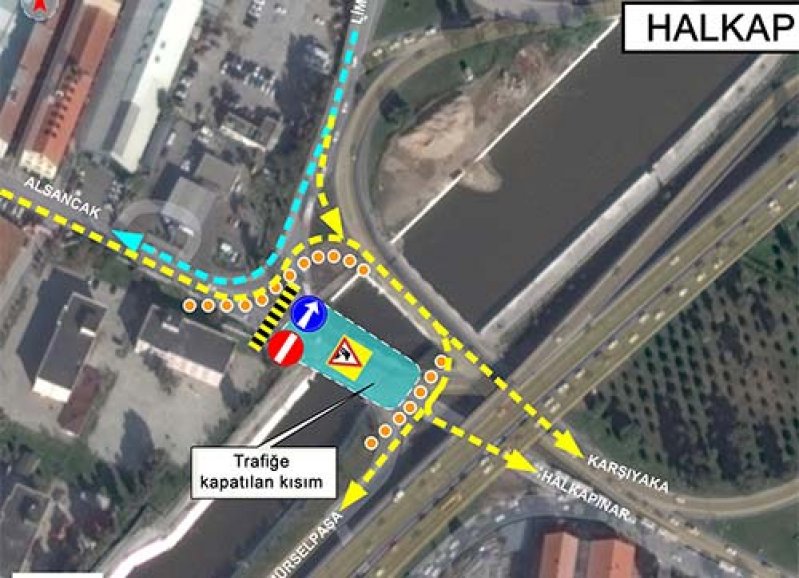 Halkapınar ve Bostanlı  Deresi çevresinde yeni trafik düzeni