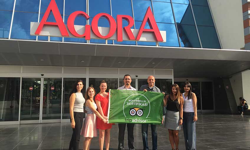 Agora AVM’ye Tripadvisor’dan mükemmellik sertifikası!