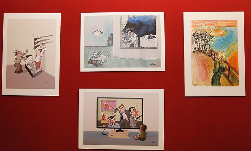 Kadın sorunu çizgilerle anlatıldı