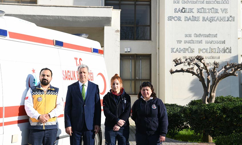 Ege Üniversitesi Kampüsünde 112 Ambulans İstasyonu Hizmete Girdi