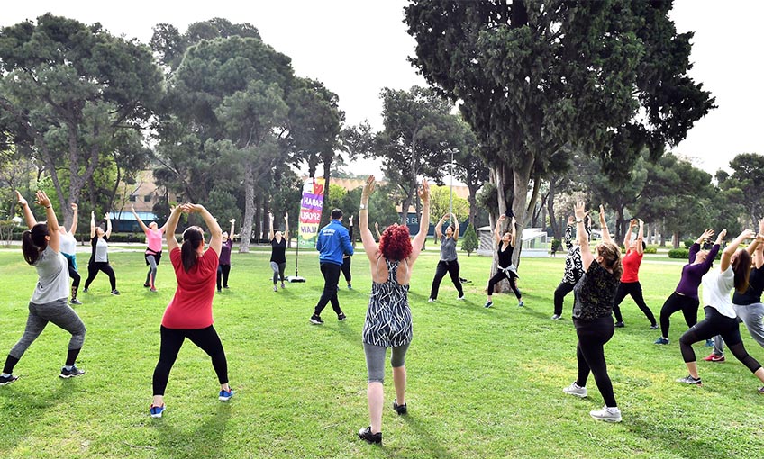 Kültürpark'ta sabah sporu keyfi