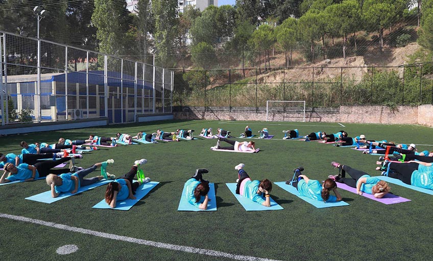 Karabağlarlı kadınların spor keyfi