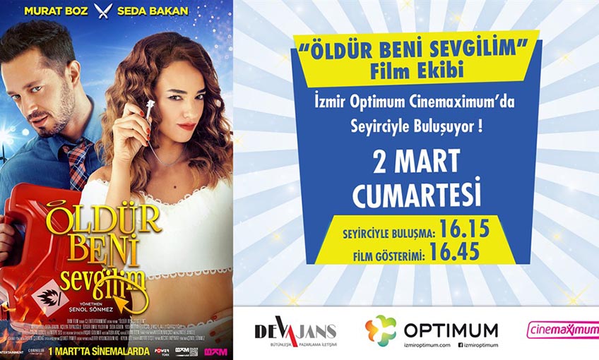 Öldür beni sevgilim başrol oyuncuları Murat Boz ve Seda Bakan İzmir’de