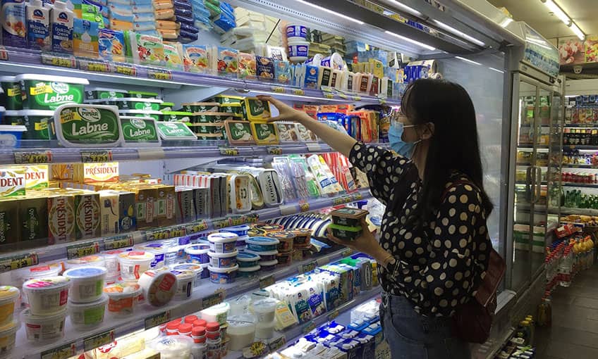 Pınar peynir Çin marketlerinde