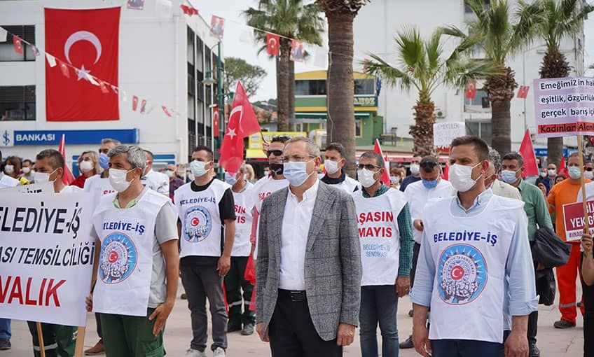 1 Mayıs Ayvalık’ta erken kutlandı