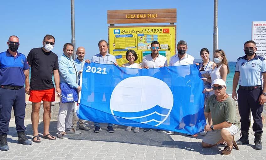 Ilıca Plajı’nda ikinci Mavi Bayrak gururu!