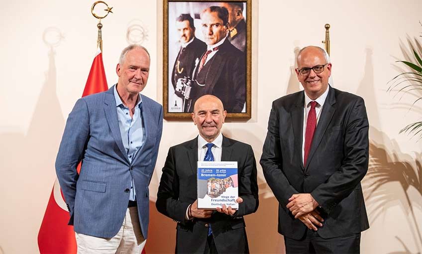 Kardeş kent Bremen heyeti Başkan Soyer’i ziyaret etti