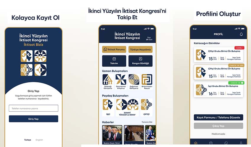İkinci Yüzyılın İktisat Kongresi'nin mobil uygulaması yayında