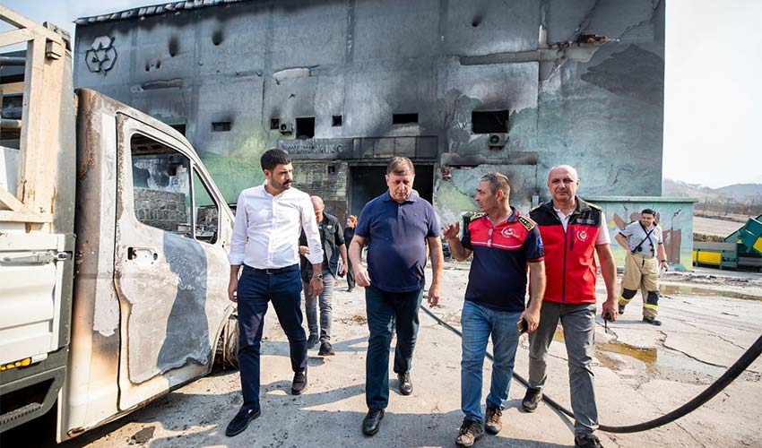 Yangının etkilediği bölgelerde inceleme