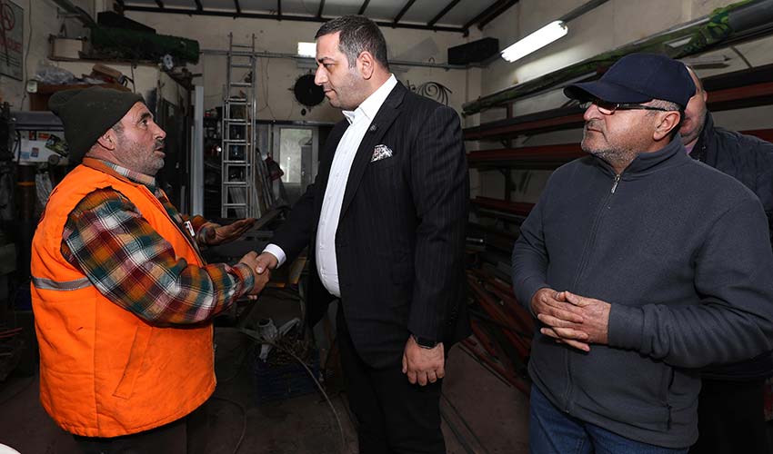 Küçük Sanayi’de esnaf ziyareti