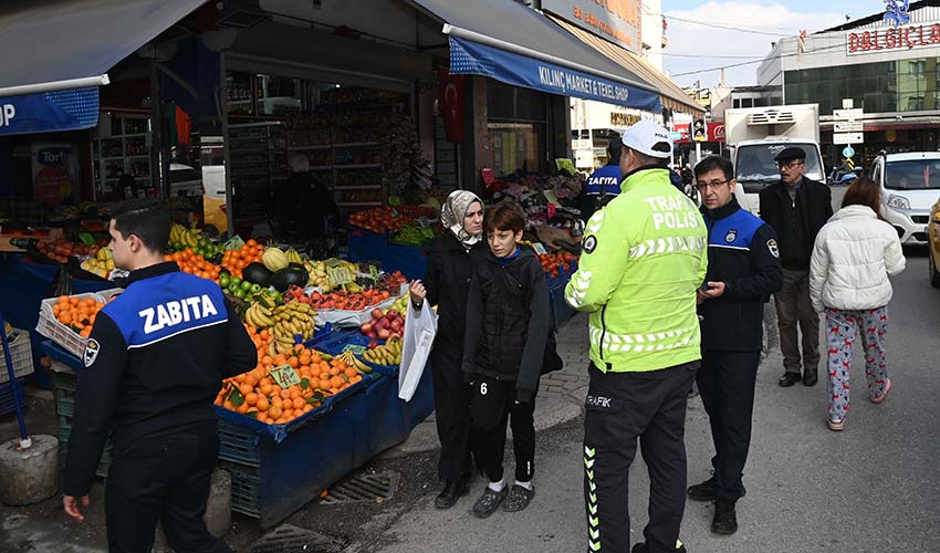 Kaldırım ve yol işgallerine karşı ikili denetim