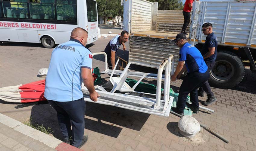 Menderes Belediyesi’nden Şezlong Operasyonu