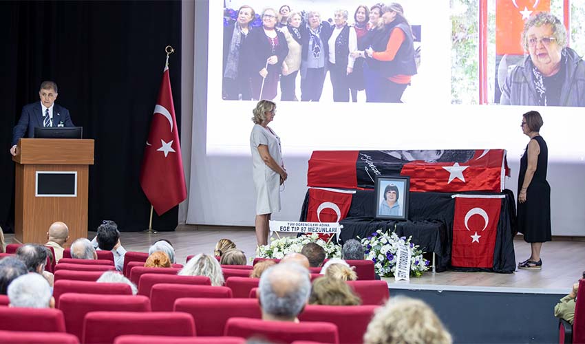Başkan'Tugay’dan hocası Emel Tümbay’a duygusal veda