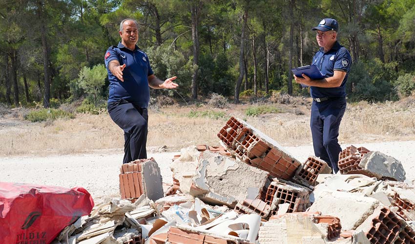 kaçak moloz dökenlere 514 bin 545 lira para cezası