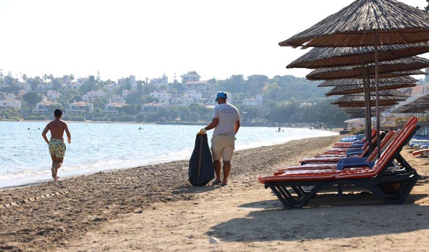 19 plajda 7/24 temizlik