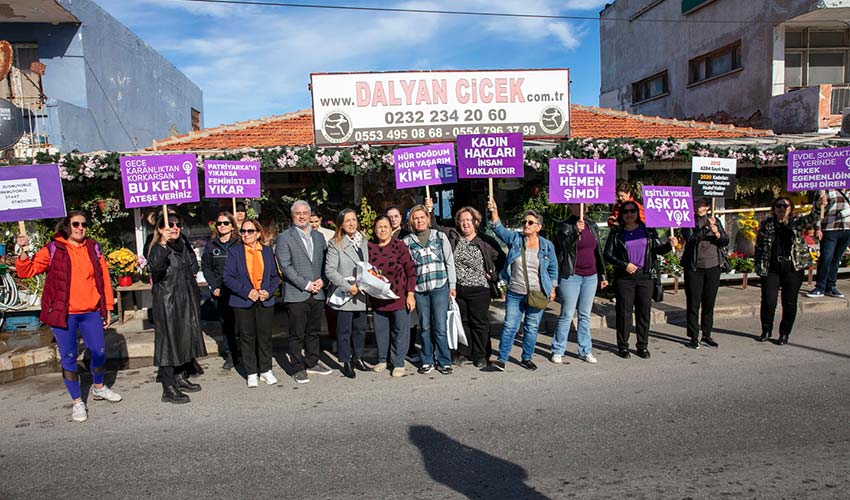 Güzelbahçe Kadına şiddete hayır dedi
